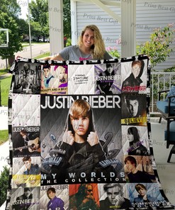 Personalized Justin Bieber Quilt Bedding Set for Bedroom Decor and Family Gifts