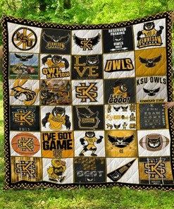 Personalized Kennesaw State Owls Quilt Blanket Bedding Set - Perfect for Bedroom Decor and Family Gifts