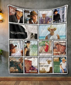 Personalized Kenny Chesney Album Covers Quilt Bedding Set Blanket, Home Decor & Family Gifts