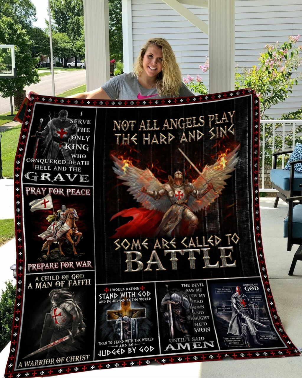 Personalized Knight Quilt Bedding Set Bedroom Decor for Family