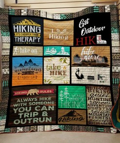 Personalized L Love Hiking Quilt Bedding Set for Home Decoration and Family Gift Ideas