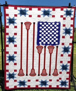 Personalized Lacrosse Americasgame Quilt Bedding Set Blanket - Ideal for Bedroom Decor and Family Gifts