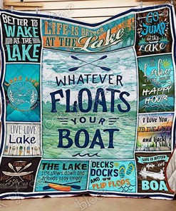 Personalized Lake Lover Quilt Blanket Bedding Set, Suitable for Home Decoration and Picnic