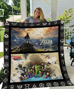 Personalized Legend Of Zelda Quilt Bedding Set Blanket - Great for Bedroom Decor and Family Gifts