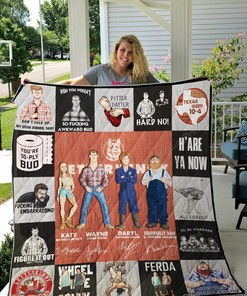 Personalized Letterkenny T-Shirt Signature Quilt Bedding Set Blanket, Great for Bedroom Decor and Family Gifts
