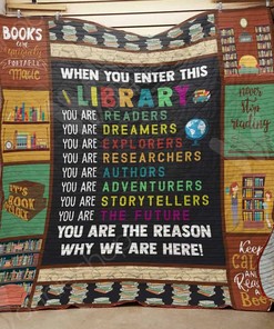 Personalized Librarian Quilt Bedding Set Blanket for Home Decor and Picnics, Suitable for Bedroom Decor and Family Gifts