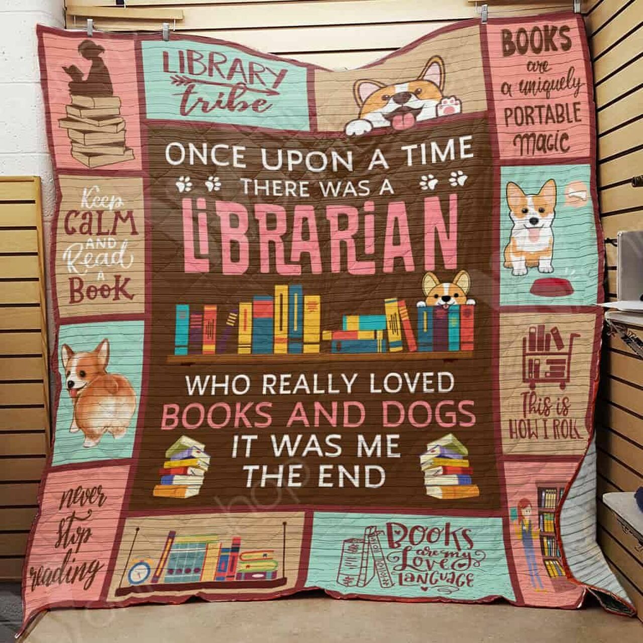 Personalized Librarian Quilt Bedding Set for Home Decor and Picnics, Suitable for Bedroom Decor and Family Gifts