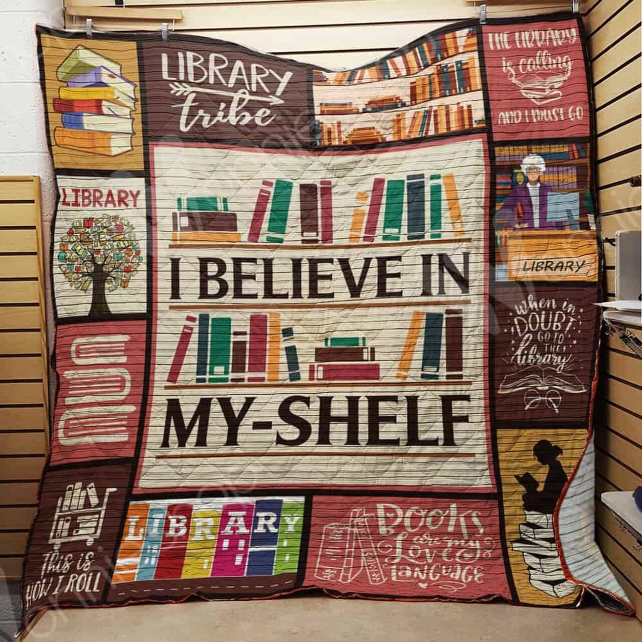 Personalized Librarian Quilt Blanket Bedding Set for Home Decoration, Great for Bedroom Decor and Family Gifts