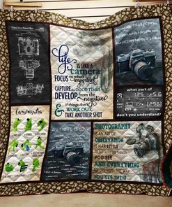 Personalized Life Is Like A Camera Quilt Bedding Set Gift for Family and Bedroom Decor