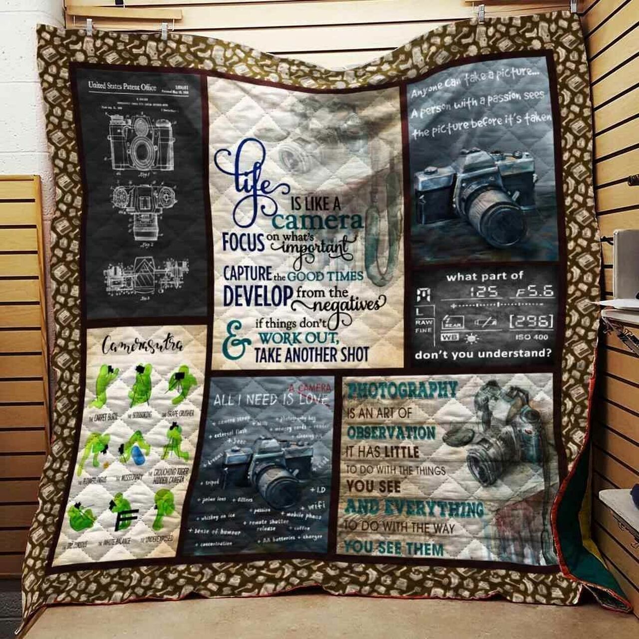 Personalized Life Is Like A Camera Quilt Bedding Set Gift for Family and Bedroom Decor