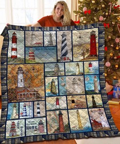Personalized Lighthouse Quilt Bedding Set - Great for Bedroom Decoration