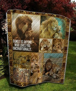 Personalized Lion Quilt Blanket Bedding Set - Great for Bedroom Decor and Family Gifts