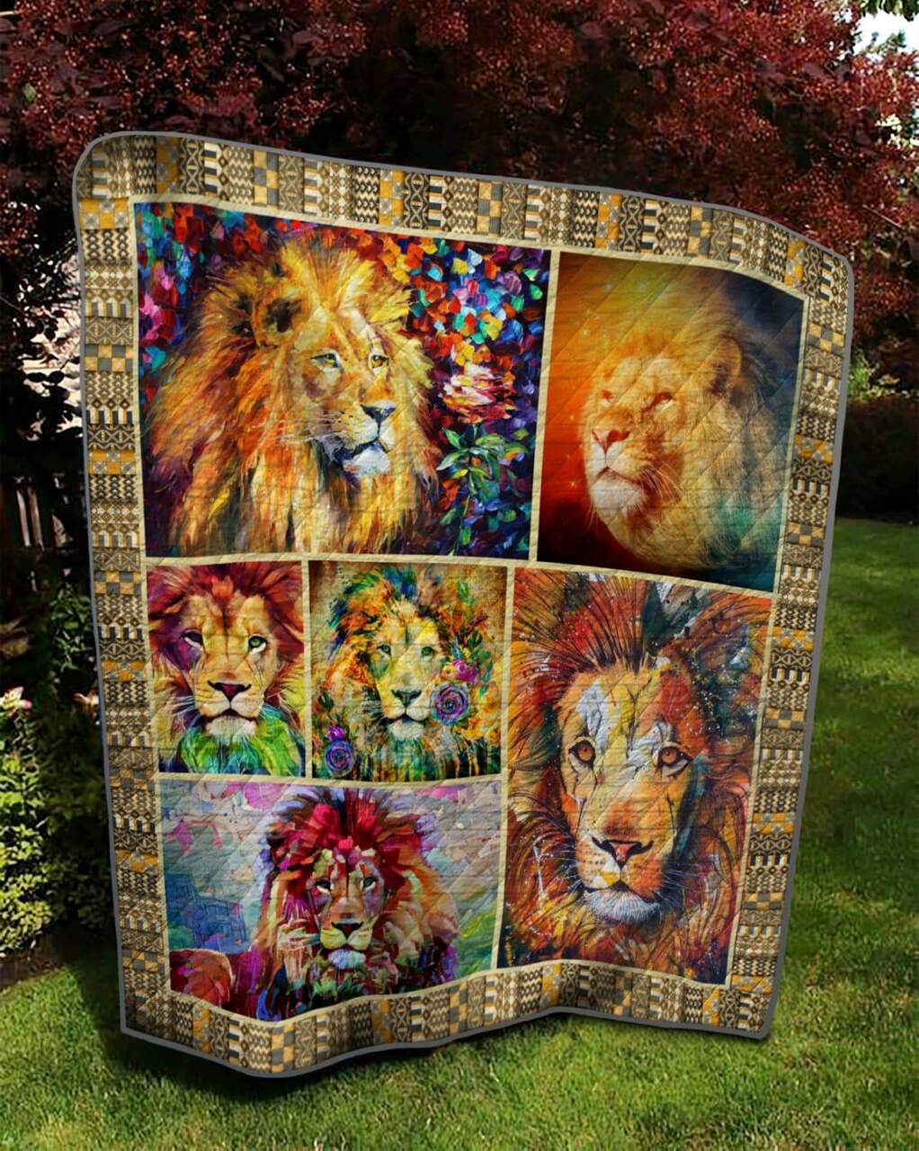 Personalized Lion TNT Quilt Bedding Set - Great for Bedroom Decoration and Family Gifts