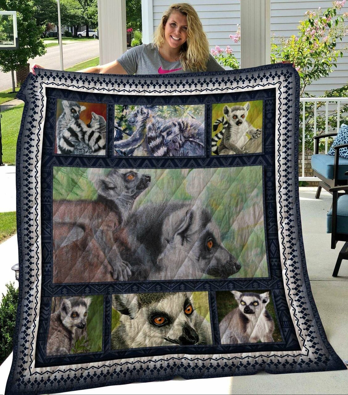 Personalized Llama Quilt Bedding Set for Bedroom Decor, Perfect Gifts for Family