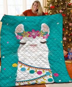 Personalized Llama Quilt Bedding Set for Picnic and Home Decoration, Perfect Gifts for Family
