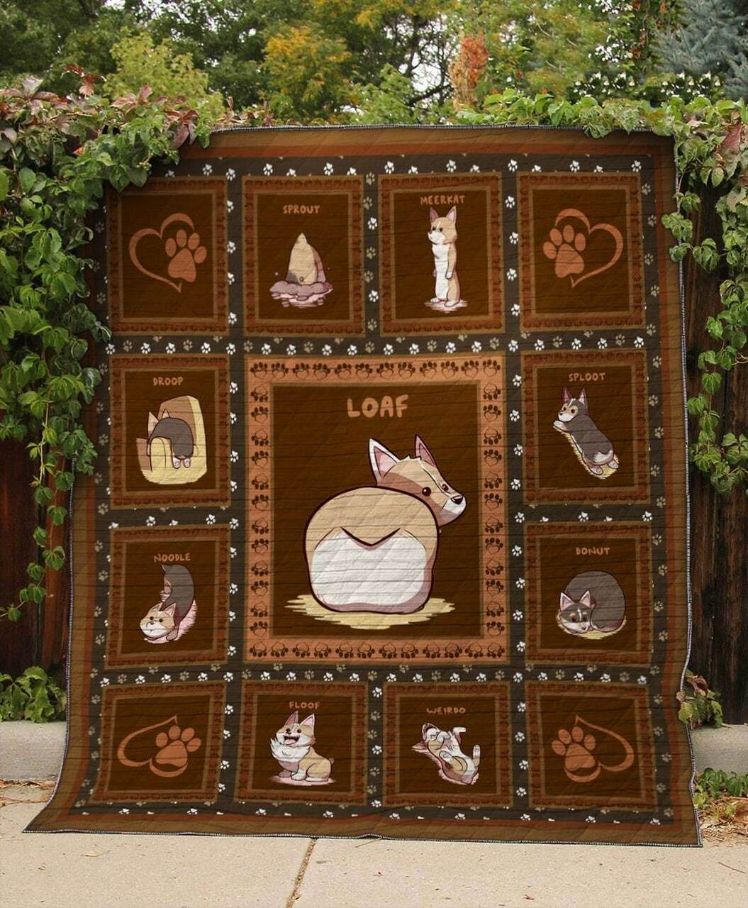 Personalized Loaf Corgi Quilt Bedding Set - Perfect for Home Decoration and Family Gifts