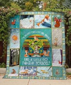 Personalized Love And Animals Fox Quilt Blanket - Gifts for Family Bedroom Decor