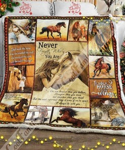Personalized Love Horse Quilt Bedding Set for Home Decor and Picnics, Great Gifts for Family