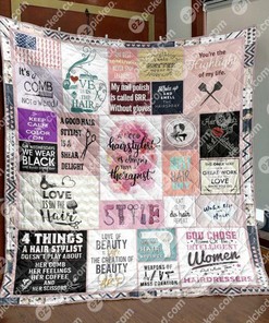 Personalized Love Is In The Hair Quilt Bedding Set for Bedroom Decor and Family Gifts