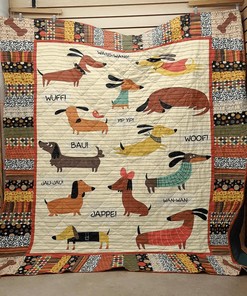 Personalized Love My Chihuahua Quilt Bedding Set for Home and Picnic, Great for Bedroom Decor and Family Gifts