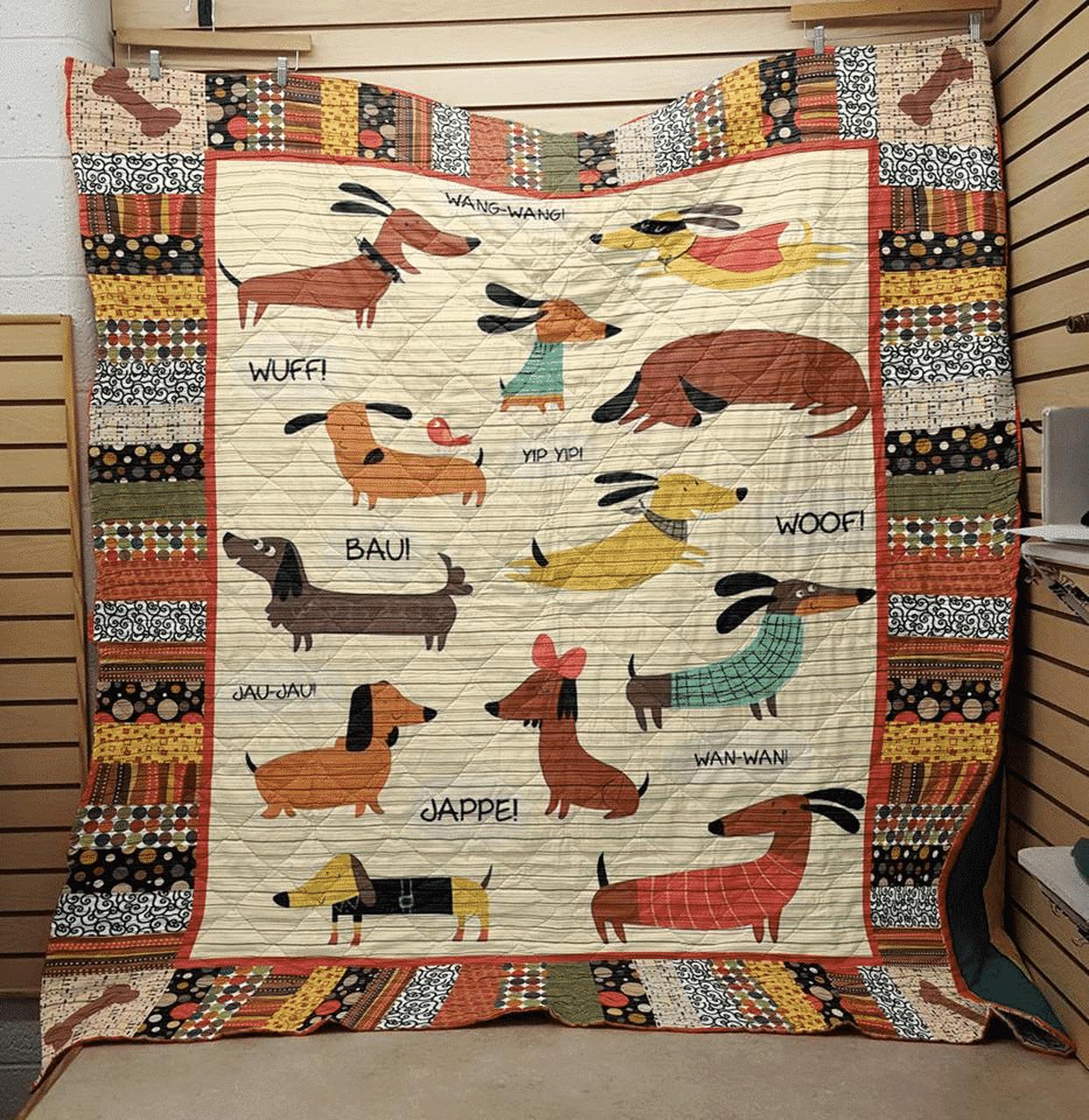 Personalized Love My Chihuahua Quilt Bedding Set for Home and Picnic, Great for Bedroom Decor and Family Gifts