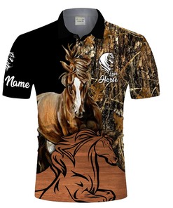 Personalized Love Riding Horse 3D All Over Printed Polo Shirt