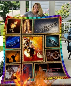 Personalized Love Trumpet Like Quilt Blanket Bedding Set for Home Decoration and Gifts for Family
