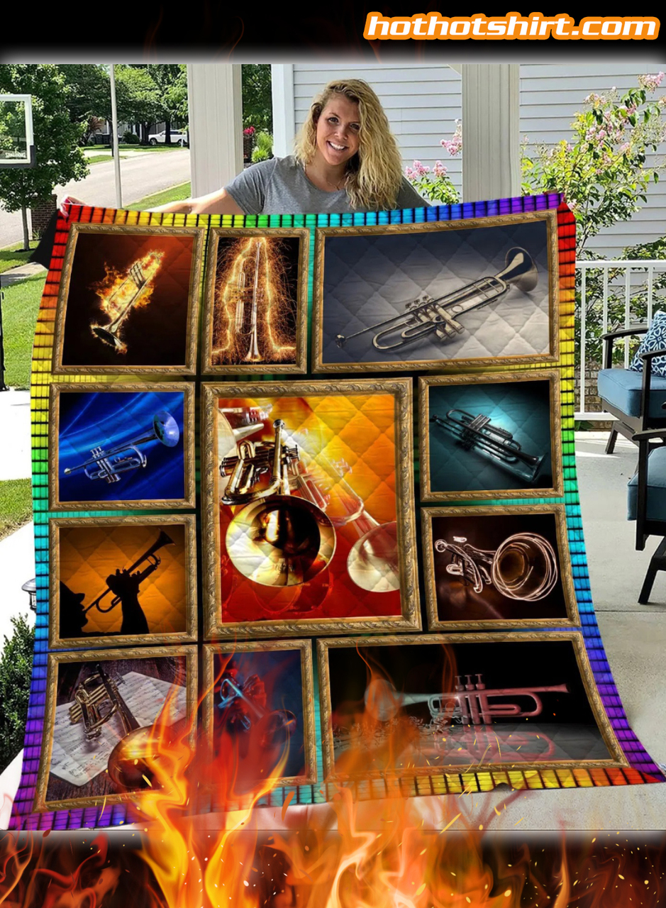 Personalized Love Trumpet Like Quilt Blanket Bedding Set for Home Decoration and Gifts for Family