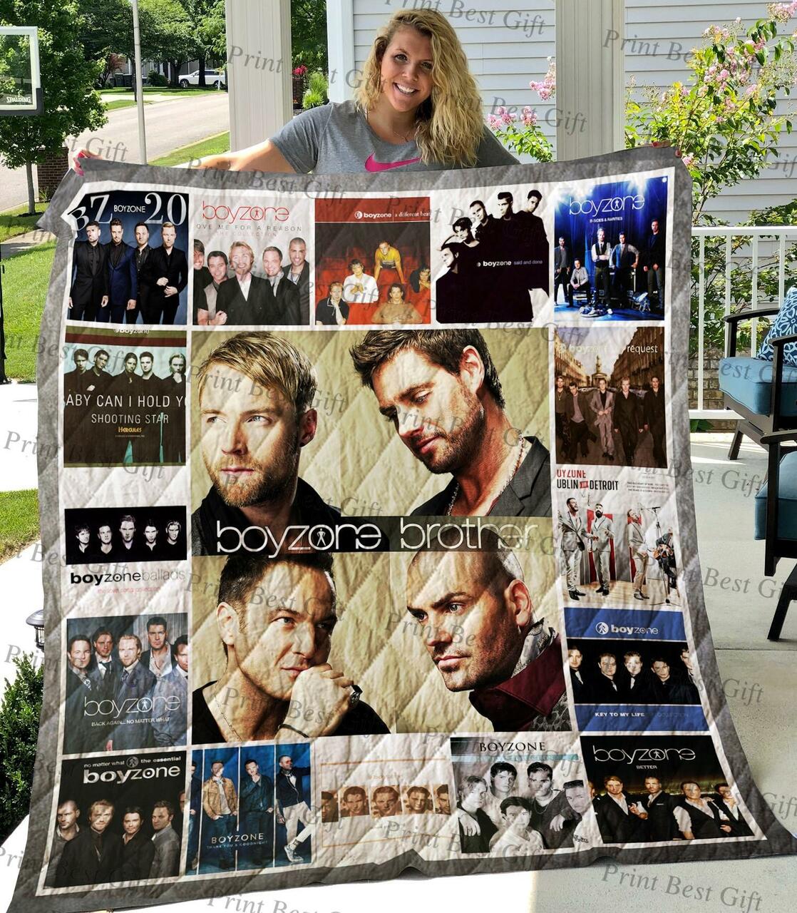 Personalized M310739 Boyzone Quilt Blanket Bedding Set - Suitable for Home Decoration and Family Gifts