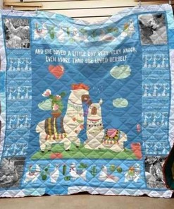 Personalized Mama Llama Quilt Bedding Set for Home Decoration and Family Gifts