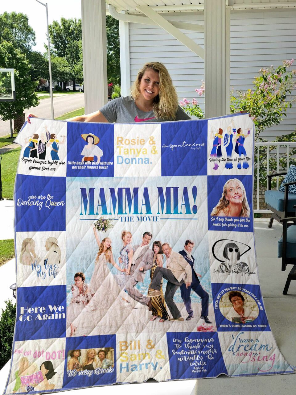 Personalized Mamma Mia Movie Quilt Blanket Bedding Set for Home Decoration and Gifts for Fans