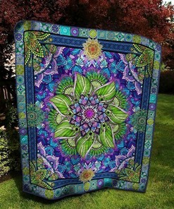 Personalized Mandala Quilt Bedding Set for Bedroom Decor and Family Gifts
