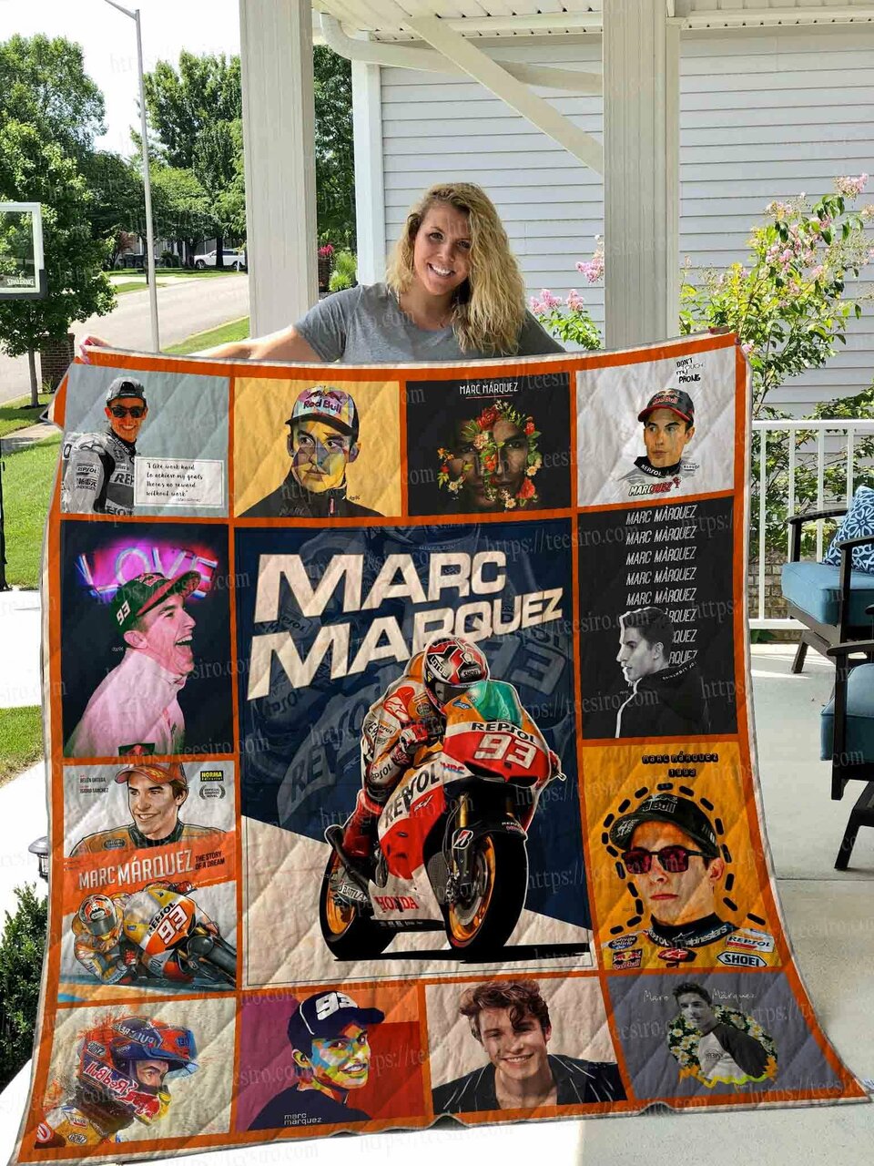 Personalized Marc Marquez Quilt Blanket - Gifts for Fans and Family Decor