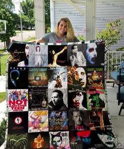 Personalized Marilyn Manson Albums Cover Poster Quilt Bedding Set, Home Decor & Family Gifts