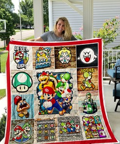 Personalized Mario Quilt Bedding Set for Bedroom Decor and Family Gifts, Perfect for Home Decoration and Picnic