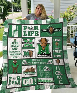 Personalized Marshall Thundering Herd Quilt Blanket - Gifts for Family and Home Decor