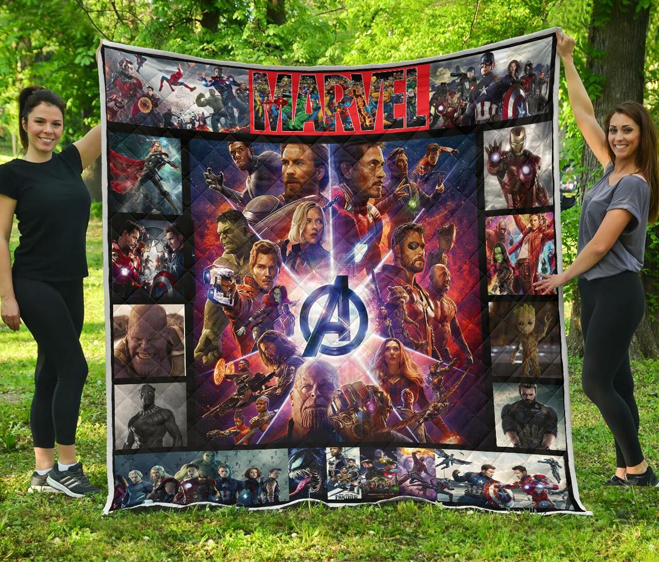 Personalized Marvel Avengers Endgame Premium Quilt Bedding Set, Great for Bedroom Decor and Family Gifts