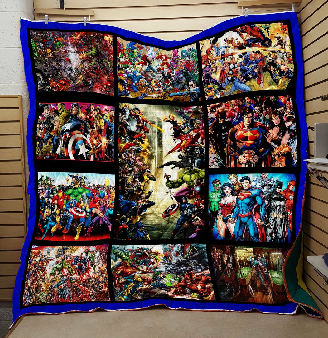 Personalized Marvel Dc Superhero Quilt Bedding Set - Great for Bedroom Decor and Gifts for Fans and Family