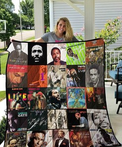 Personalized Marvin Gaye Blanket Quilt Bedding Set - Great for Bedroom Decoration and Family Gifts