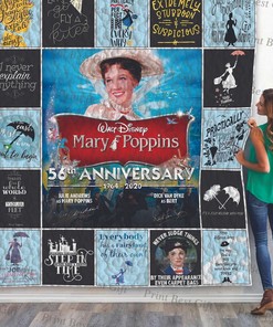 Personalized Mary Poppins Poster Quilt Blanket Bedding Set for Bedroom Decor and Family Gifts