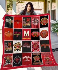 Personalized Maryland Terrapins Quilt Bedding Set - Ideal for Home Decoration and Family Gifts
