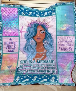 Personalized Mermaid Quilt Bed Set Blanket for Picnic Hobby