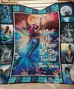 Personalized Mermaid Quilt Blanket Bedding Set for Home Decoration