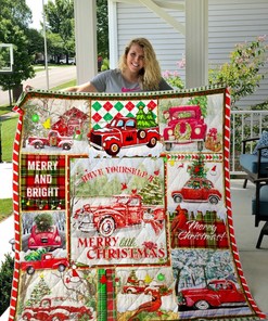Personalized Merry Christmas Quilt Blanket Bedding Set - Perfect for Bedroom Decor and Family Gifts