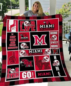 Personalized Miami Redhawks Quilt Bedding Set for Home Decoration and Family Gifts