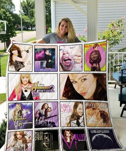 Personalized Miley Cyrus Blanket Quilt Bedding Set - Great for Bedroom Decoration and Family Gifts