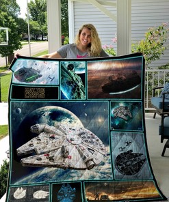 Personalized Millennium Falcon Quilt Blanket Bedding Set for Home Decoration and Gifts for Family