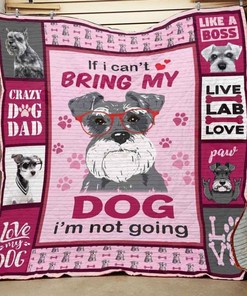 Personalized Miniature Schnauzer Dog Quilt Bedding Set Ais for Bedroom Decor and Family Gifts