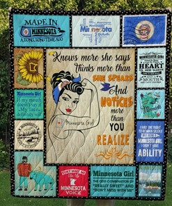 Personalized Minnesota Quilt Blanket Bedding Set for Home Decoration, Great for Bedroom Decor and Family Gifts