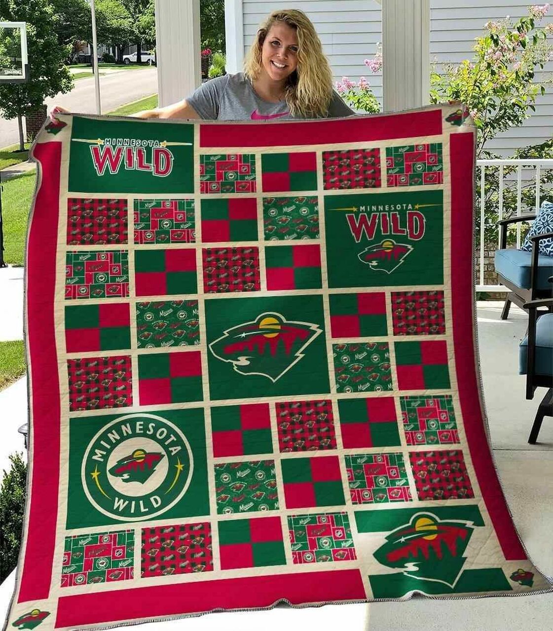 Personalized Minnesota Wild Ver1 Quilt Blanket Bedding Set for Bedroom Decor and Family Gifts